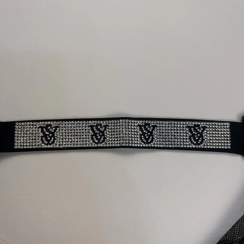 2 Victoria's Secret Very Sexy‎ Rhinestone Shine Logo Thong String Panties S.L